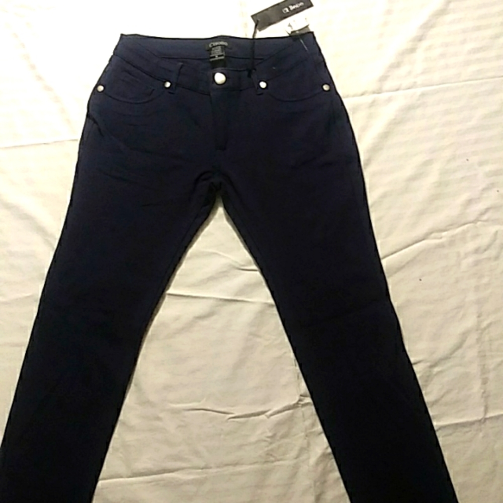 Cisono skinny dress pants Medium Dark/ Navy Blue
